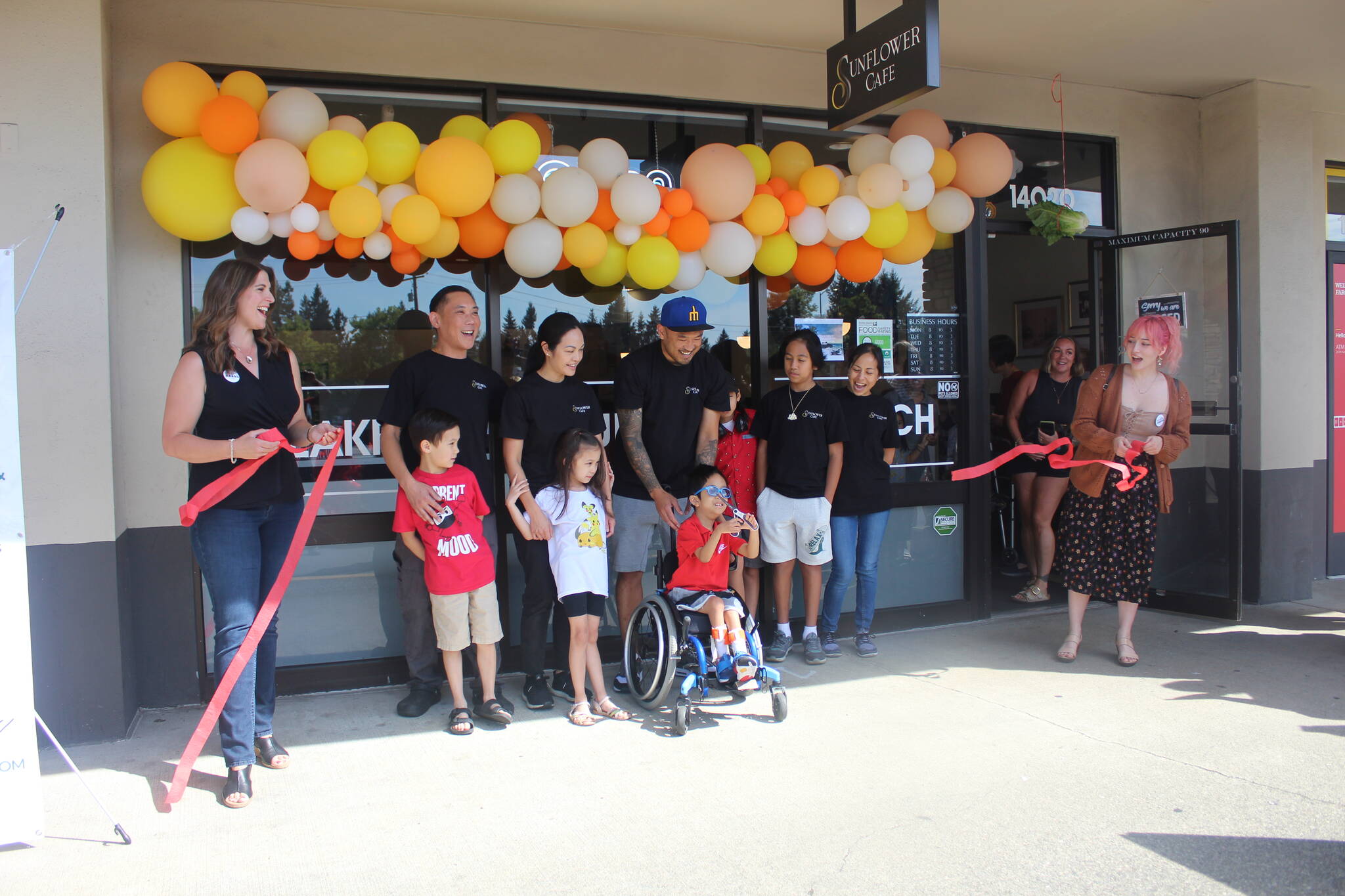 On Thursday, Aug. 17, the long-awaited Sunflower Café had its official ribbon-cutting in Fairwood, complete with lion dancers who performed outside and inside the restaurant as customers ate their food. A crowd gathered to celebrate the new family-owned restaurant at 14020 Southeast Petrovitsky Road. The café serves daily breakfast, from 8 a.m. to 3 p.m. (Photos by Bailey Jo Josie/Alb Media)